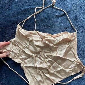 Michael Costello Beige Strappy Top